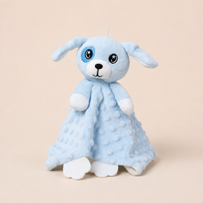 Doudou Mouchoir Chien Bleu