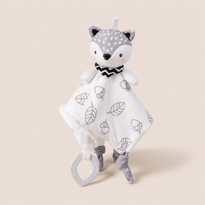 Doudou Plat D'éveil Renard - Blanc et Gris