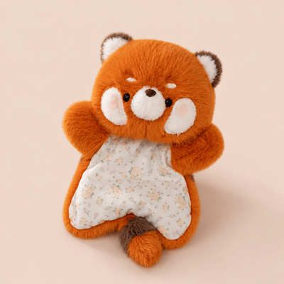 Doudou Plat Panda Roux