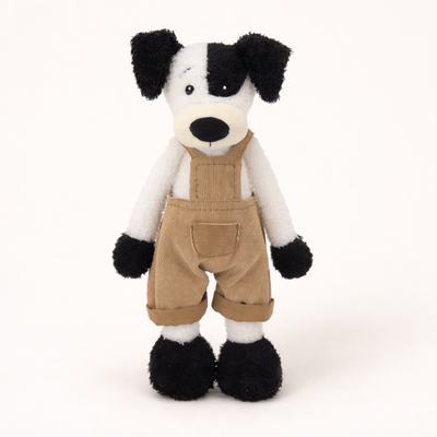 Doudou Chien Noir et Blanc