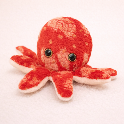 Doudou Pieuvre Rouge Aimanté