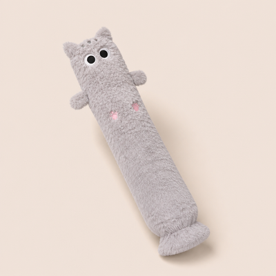 Grande Peluche Bouillotte Chat Gris