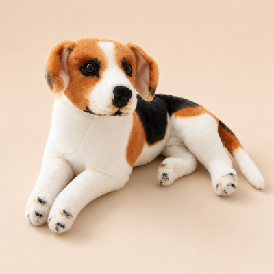 grande peluche beagle réaliste