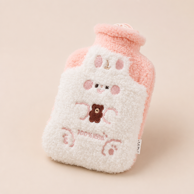 Kawaii Bouillotte Lapin Rose et Blanc Japon