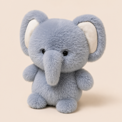 Mini Peluche Éléphant Gris - 15cm