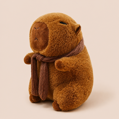 Peluche Capybara avec Écharpe 25 Cm