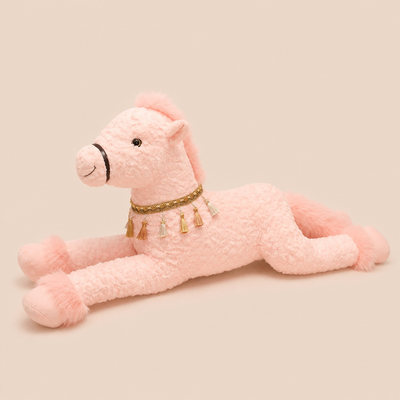 Peluche Cheval Rose Géant