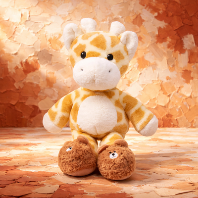 peluche girafe jaune