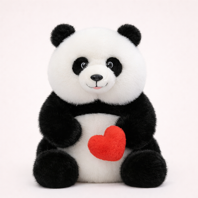 Peluche Panda Coeur