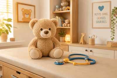 Aider un enfant qui a peur du médecin : préparer la visite avec sa peluche