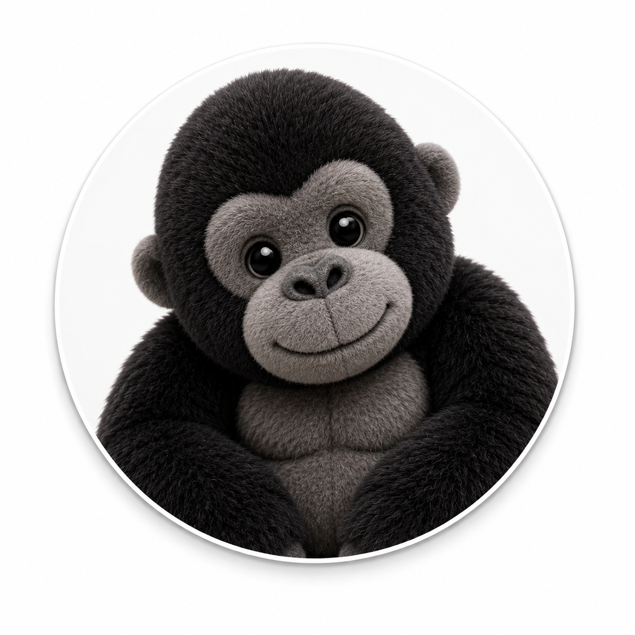 Peluche gorille au pelage sombre et imposant, vignette collection peluche gorille