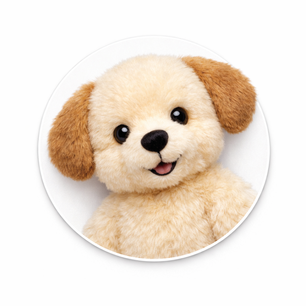 icone de chien en peluche