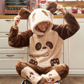 Pyjama moumoute chien marron à capuche homme