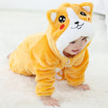 Combi pyjama bébé et enfant shiba inu jaune