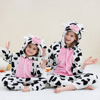 Combi pyjama vache enfant en flanelle