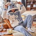 Pyjama polaire ours blanc à capuche homme grande taille