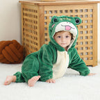 Pyjama grenouille verte enfant tout doux en flanelle