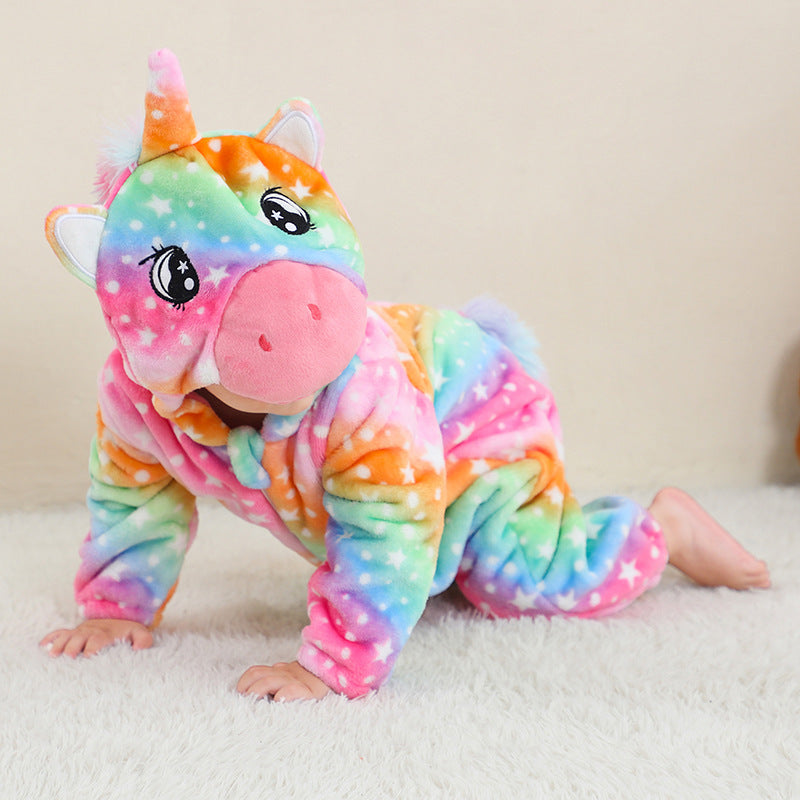 Pyjama une pièce enfant licorne arc-en-ciel