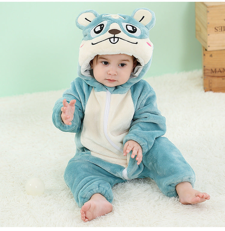 Pyjama une pièce bébé et enfant hamster bleu