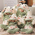 Ensemble pyjama grenouille douce à capuche familial