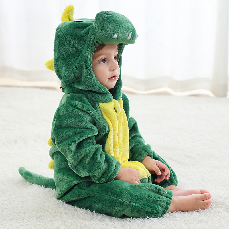 Combi pyjama dragon vert enfant en flanelle