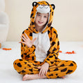 Pyjama enfant imprimé léopard en flanelle