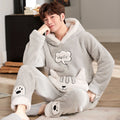 Ensemble pyjama chat gris à capuche homme