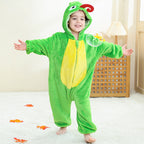 Kigurumi caméléon enfant vert et doux