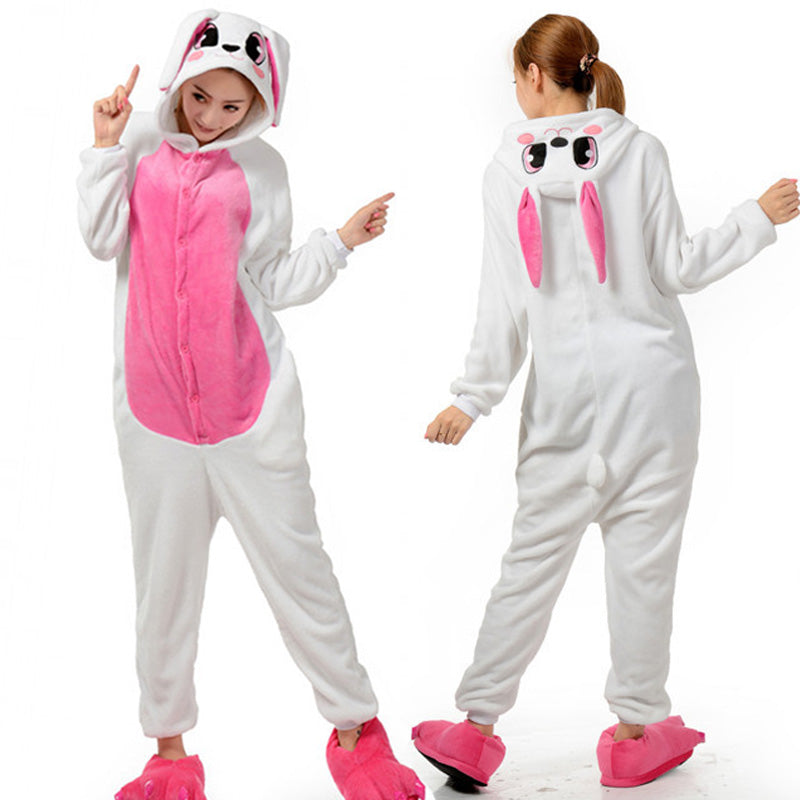 Pyjama une pièce lapin rose tendre adulte