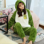 Pyjama pilou pilou grenouille verte à capuche adulte