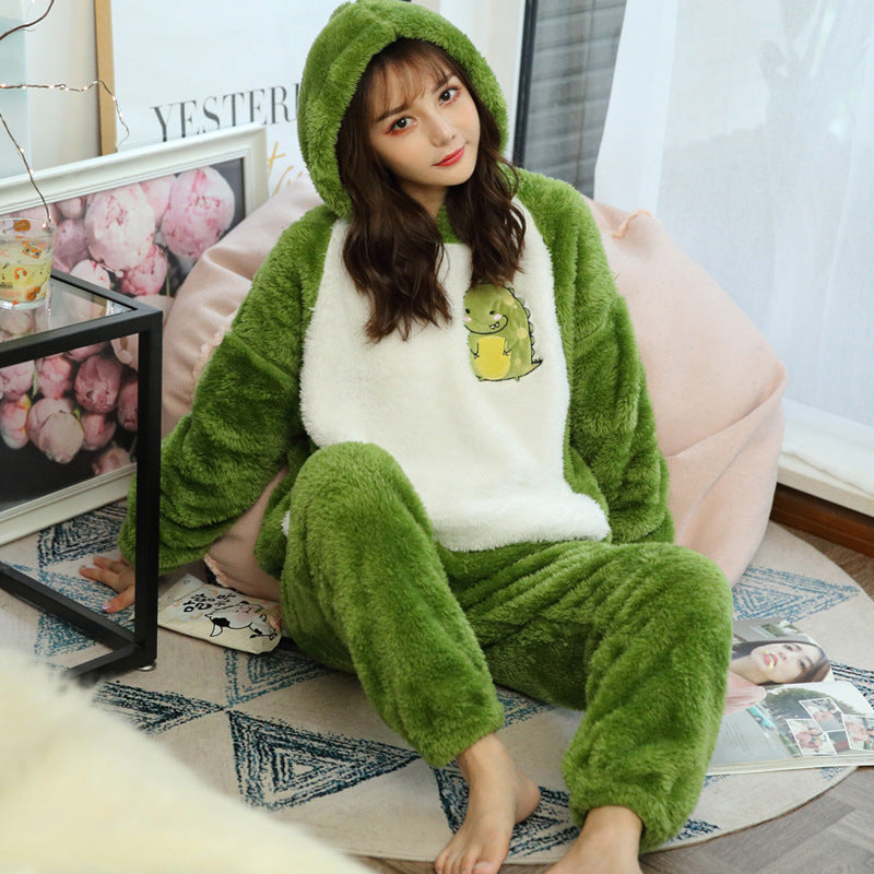 Pyjama pilou pilou grenouille verte à capuche adulte