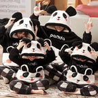 Pyjama moumoute panda noir doux