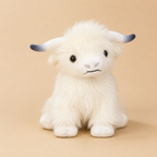 Peluche Vache Highland Blanche - 30cm