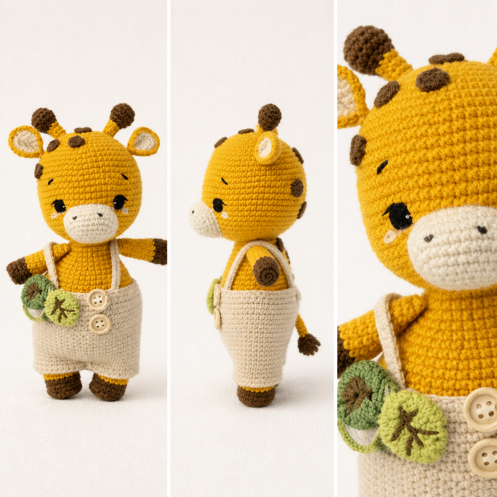 Doudou Girafe Jaune Adorable