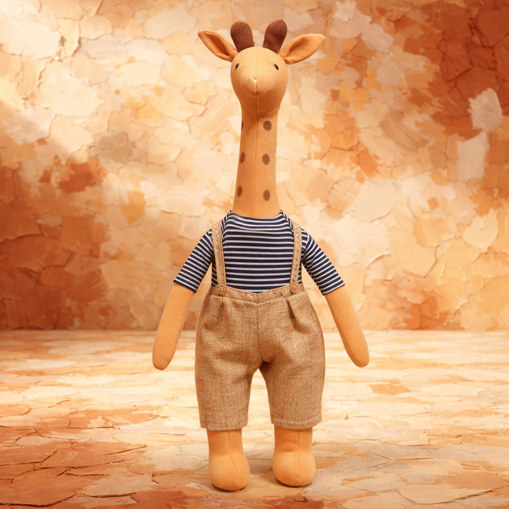 Doudou Girafe Jaune Adorable
