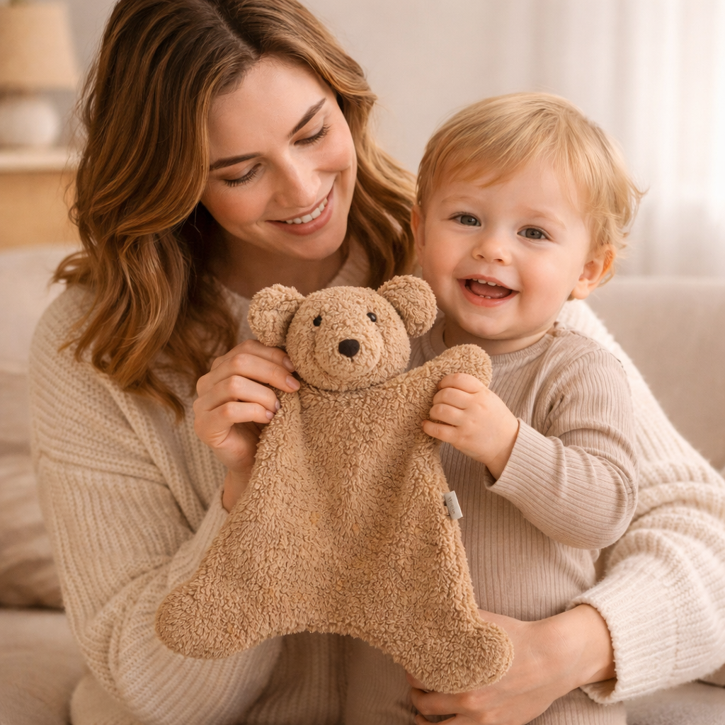 Doudou Ours Plat Marron
