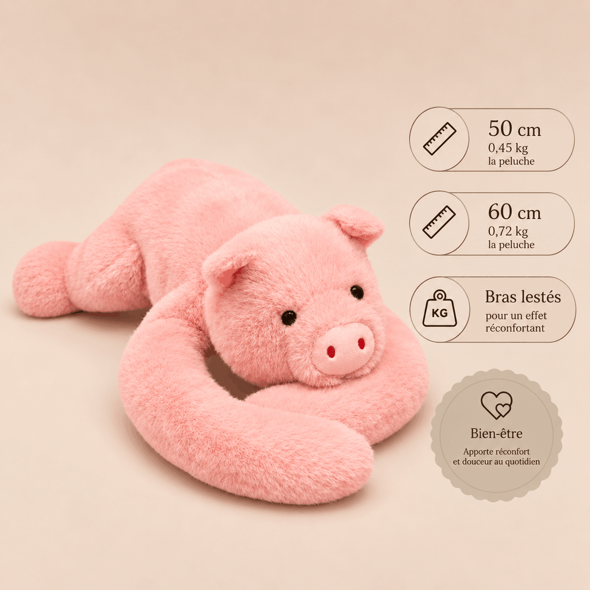 Peluche Cochon Lestée