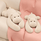 Peluche Hippopotame Blanc Lestée