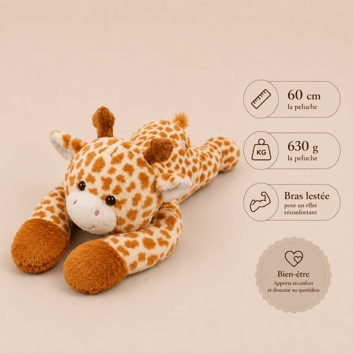 Peluche Lestée Girafe