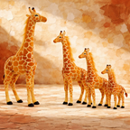Peluche Girafe Realiste - vue 2