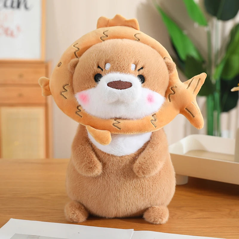Peluche Loutre Beige Déguisé - vue 6