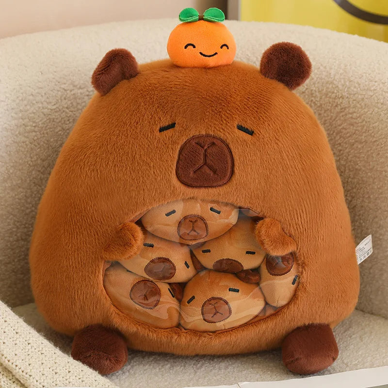 Capybara avec Bébé en Peluche - vue 3