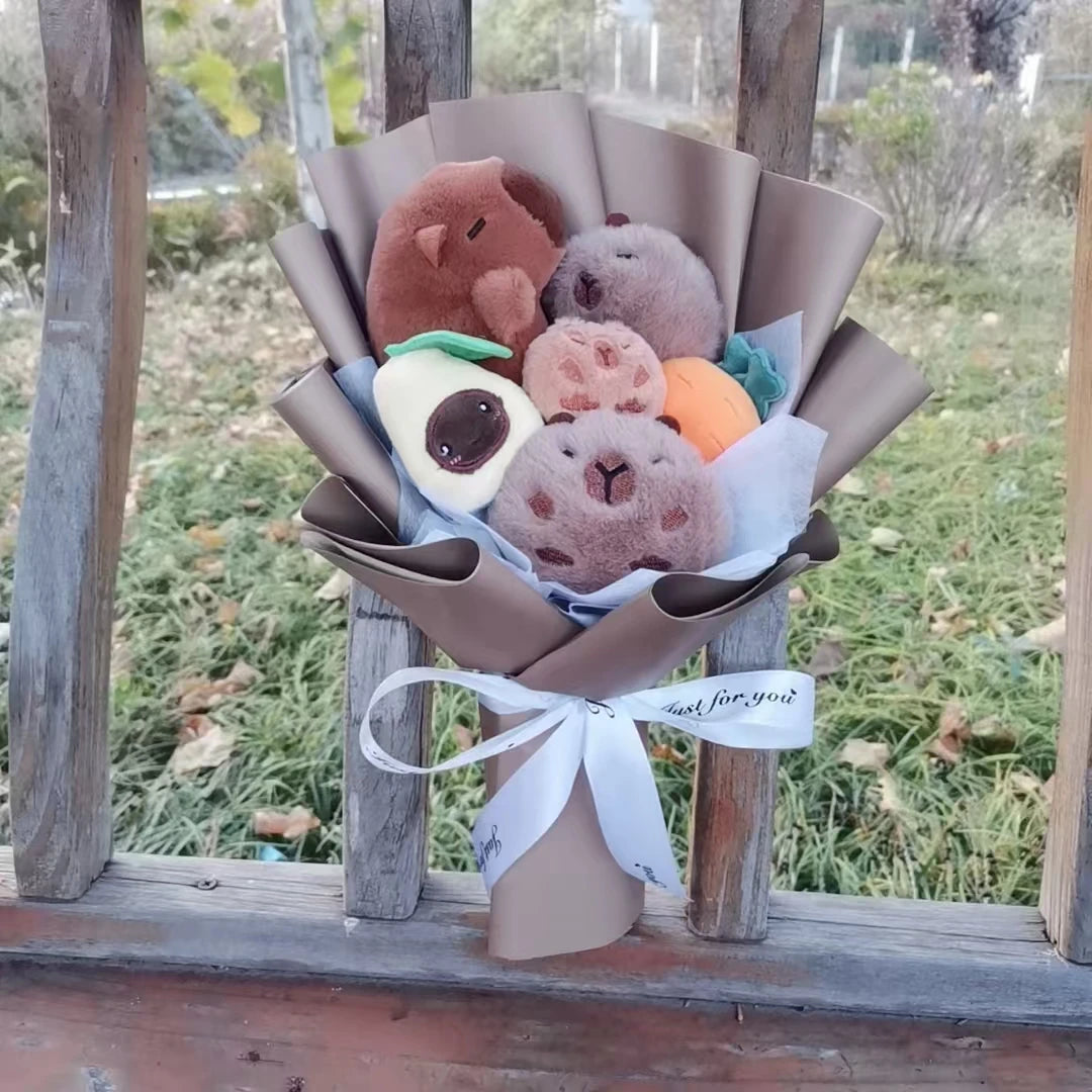 Peluche Capybara en Bouquet de Fleurs - vue 4