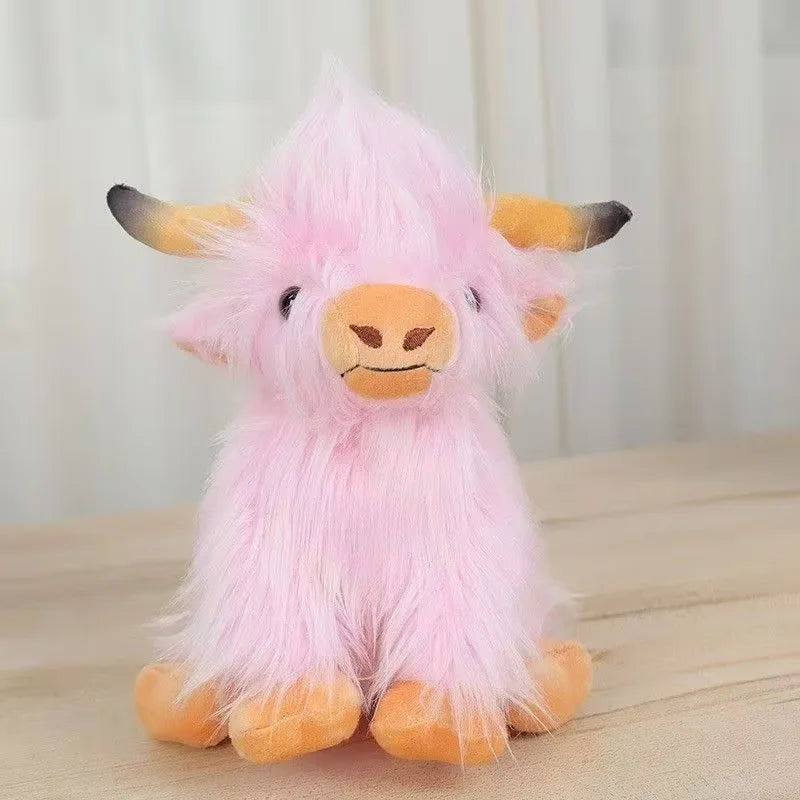 Doudou Vache Highland Rose - vue 2