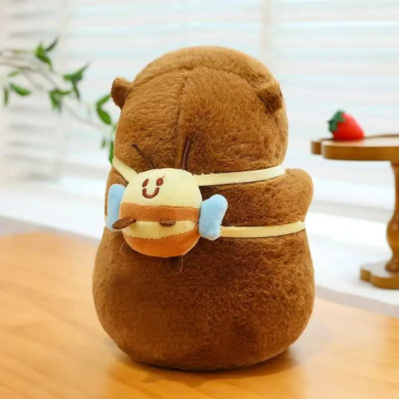 Peluche Capybara avec Sac a Dos Abeilles - vue 2