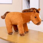 Grand Cheval Marron en Peluche - vue 2