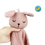 Doudou Plat Lapin Rose Qui Fait du Bruit - vue 4