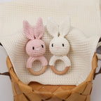 Hochet Peluche et Bois Lapin - Multiples Couleurs - vue 5