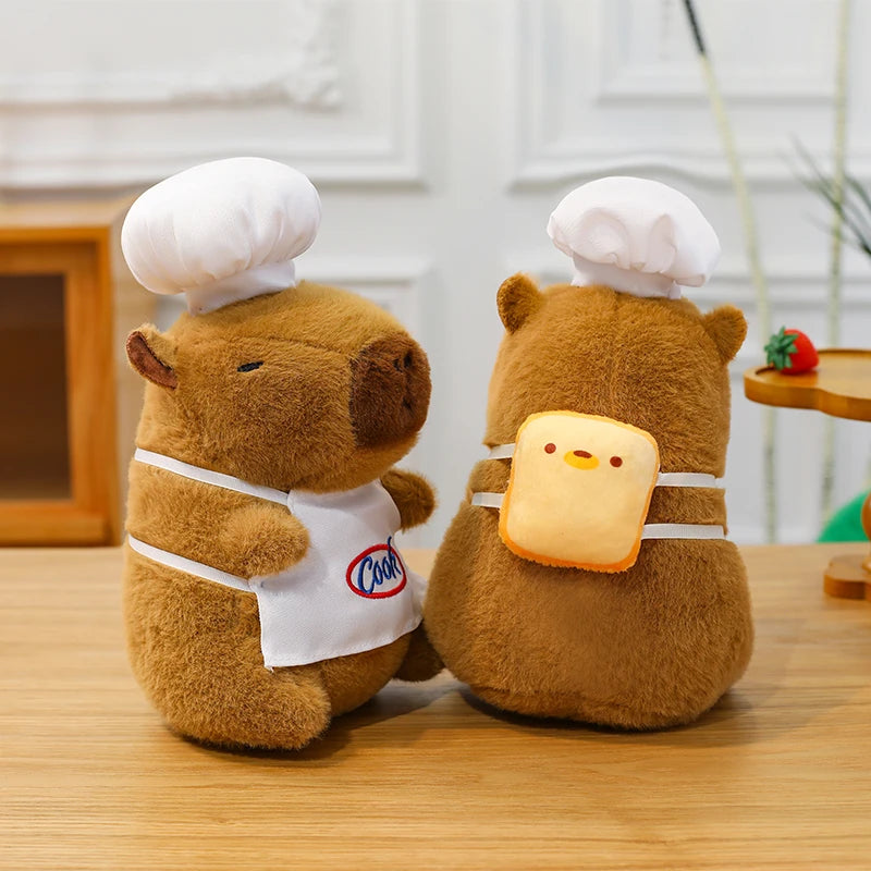 Peluche Capybara Cuistot - 25cm - vue 3