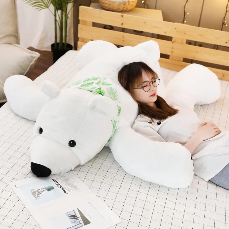Grand Ours en Peluche Blanc - vue 4